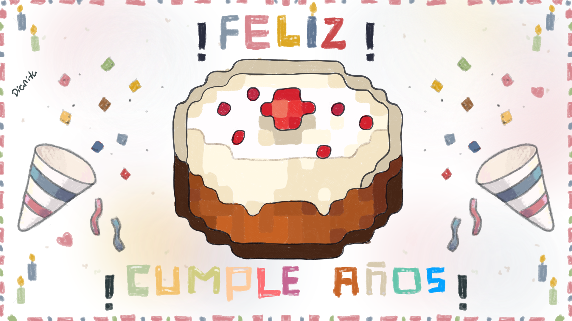 Feliz Cumpleanos, Cumpleanos, Diana, Binarsdev